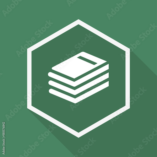 Polygon Button mit Schatten - Bücher