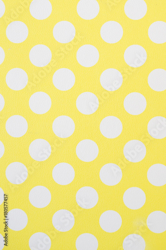 Yellow wall and White Polka Dots