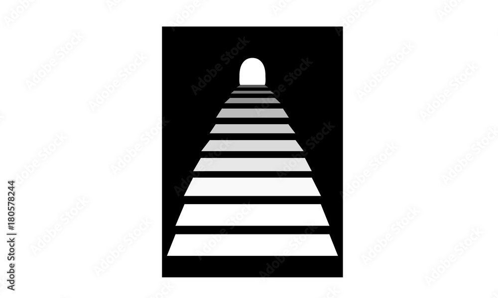 Staircase. Steps to arch the door Staircase. Steps to arch the door