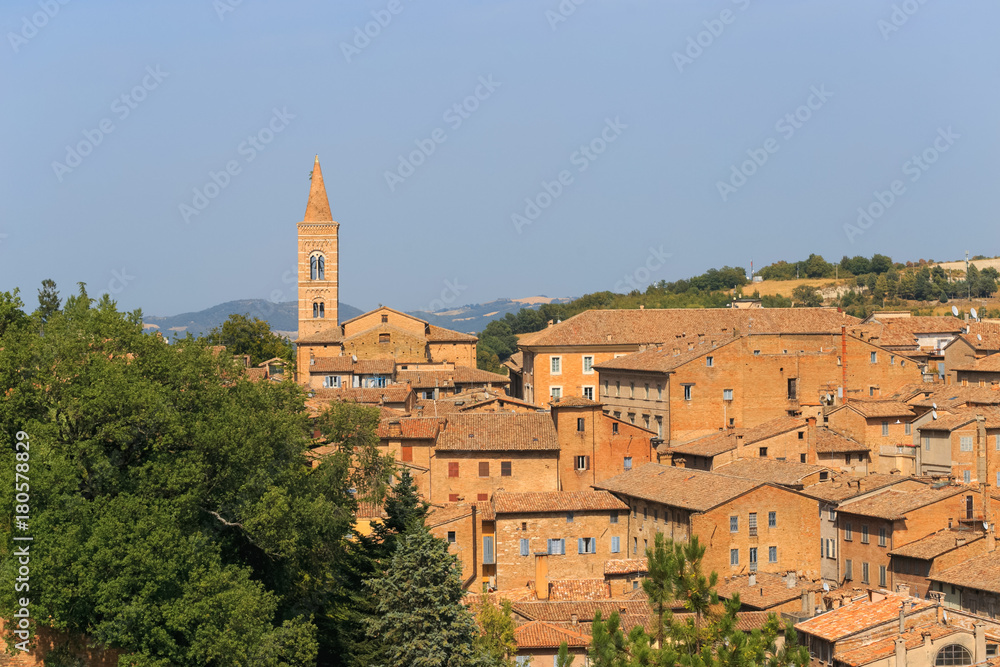 Obraz premium view of medieval castle in Urbino, Marche, Italy.