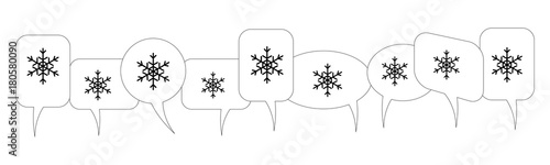 Sprechblasen - Schnee - Schneeflocke