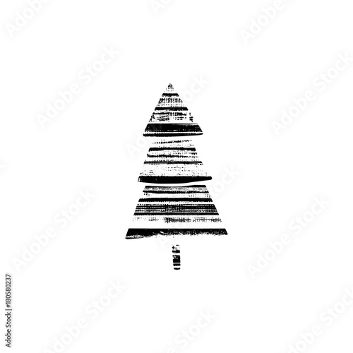 Vector textured Christmas tree