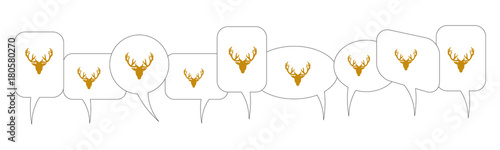 Sprechblasen - Hirschkopf