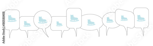 Sprechblasen - Schlittschuh