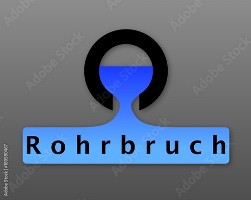 Grafik eines Rohrbruch
