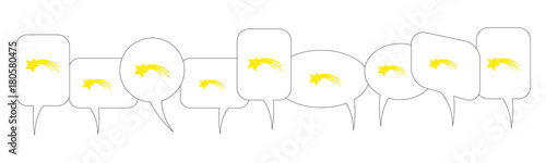 Sprechblasen - Sternschnuppe