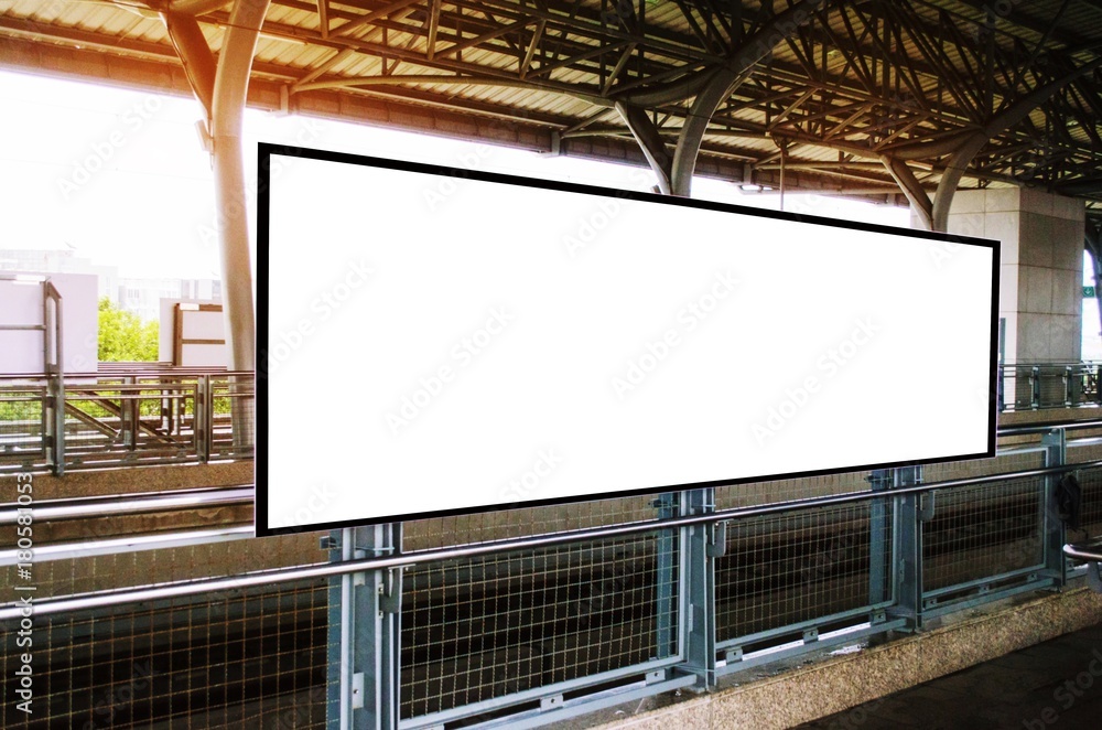 mock up blank advertising billboard or blank showcase light box for your text message or media content at sky train station, commercial, marketing and advertisement concept mock up blank advertising billboard or blank showcase light box for your text message or media content at sky train station, commercial, marketing and advertisement concept