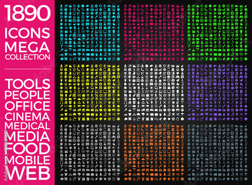 Set Of Icons, Quality Icon Collection Vector Design Eps 10