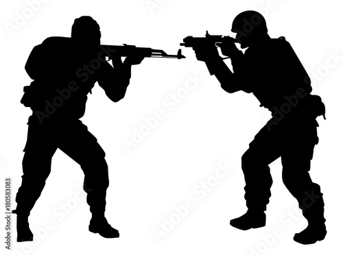 vector silhouette of people with arms