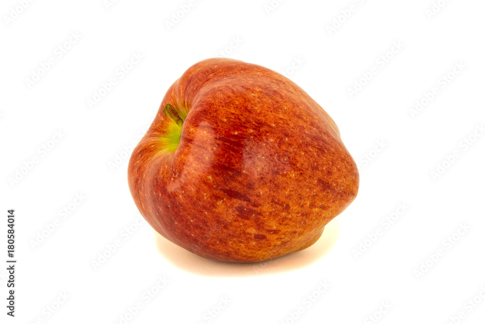 red ripe bright apples on a white isolated background red ripe bright apples on a white isolated background