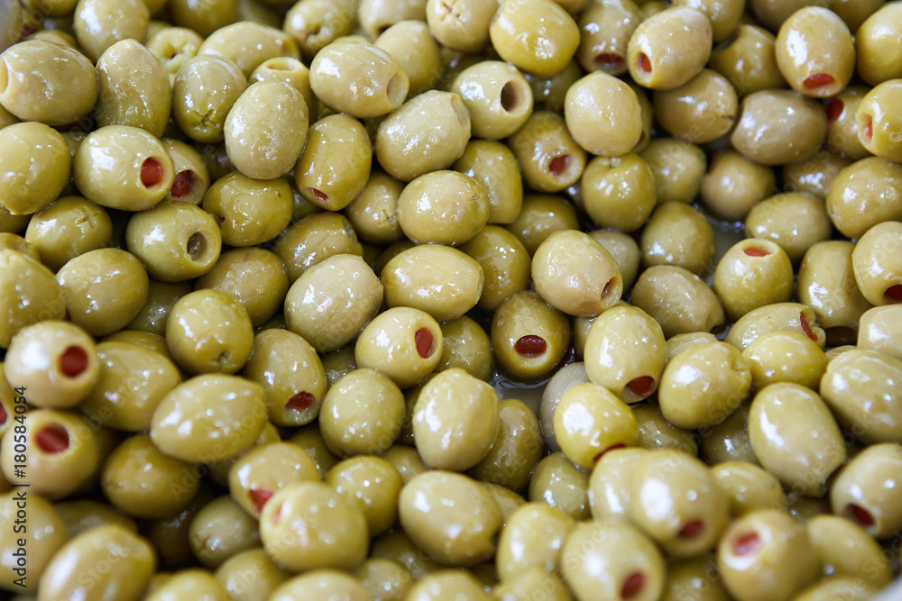 Green olives - a Mediterranean delicacy from Italy. Green olives - a Mediterranean delicacy from Italy.