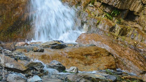 Shirlak waterfall in rocks Altai Mountains photo