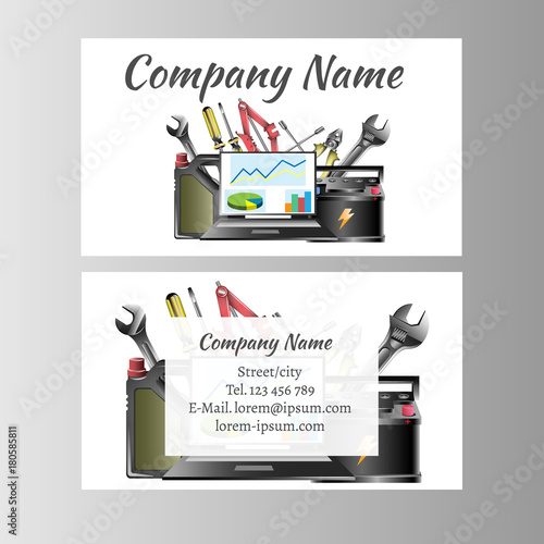 Auto repair business card template.