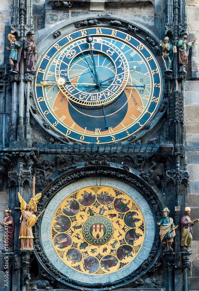 Closeup on Prague Astronomical Clock