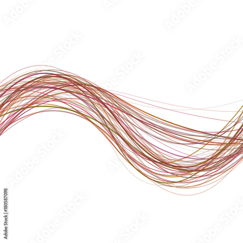 Wallpaper Mural Abstract dynamic wave stripe background -  design from colorful curved lines on white background Torontodigital.ca