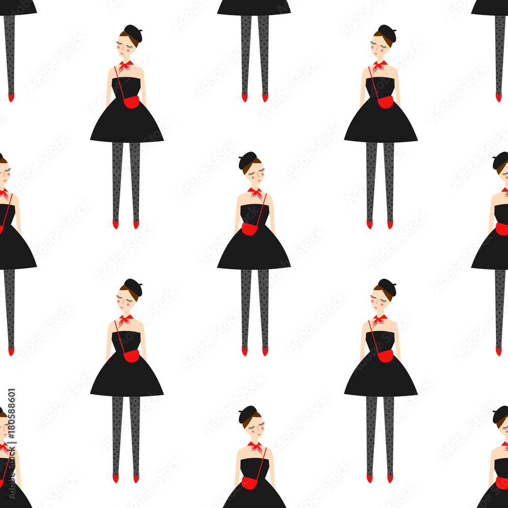 Paris Pattern Print Dress main image 1