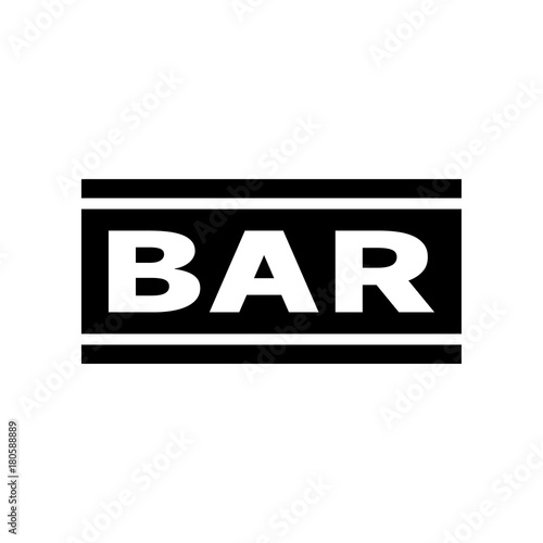 Bar black and white vector illustration