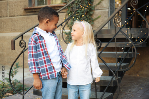 Cute fashionable children o...