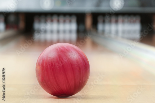 Ball on floor in bowling club