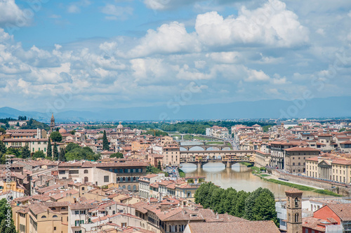 The Ponte Vecchio (Old Bridge) in Florence, Italy.