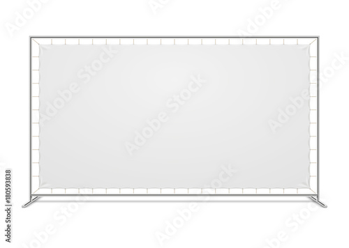 White blank advertising press wall with fabric banner vector template Fototapet