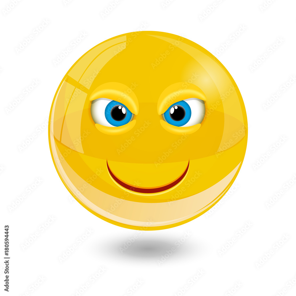 Yellow smiley emoticons, emoji, vector illustration.