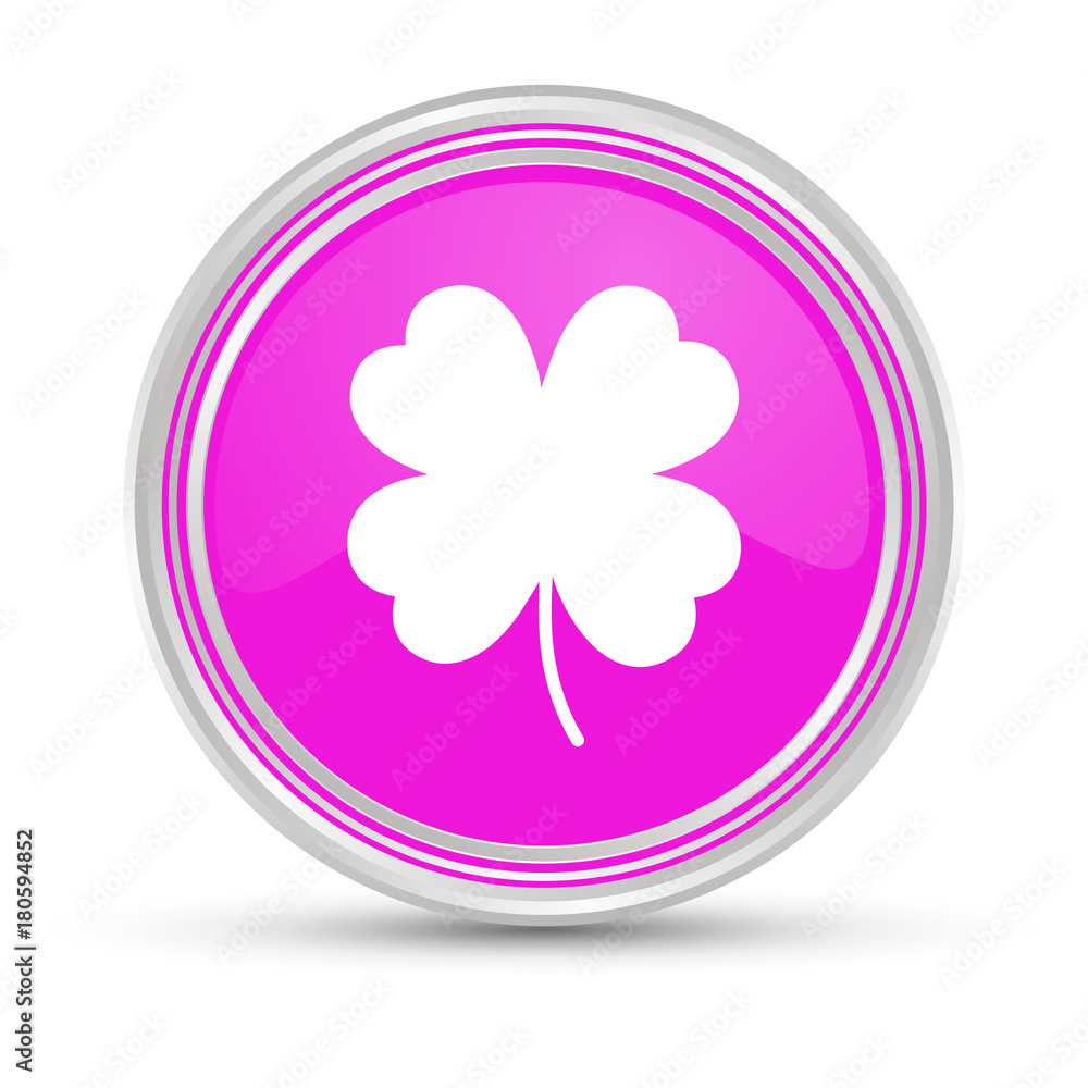 Pinker Button - Kleeblatt Pinker Button - Kleeblatt