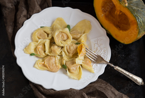 ravioli with pumpkin photo