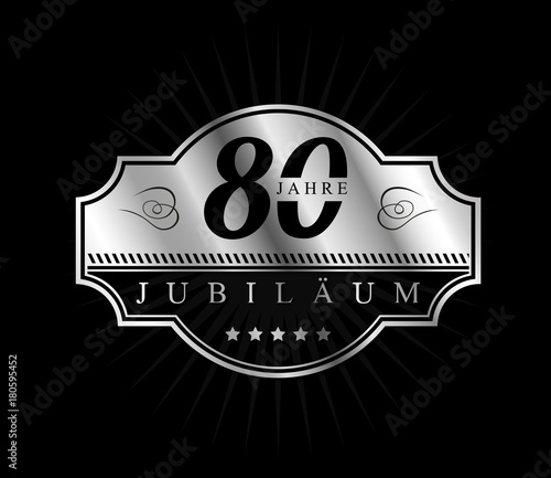 80 Jahre Jubilaeum vector
