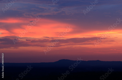colorful sunset in the mountain © THAWEERAT