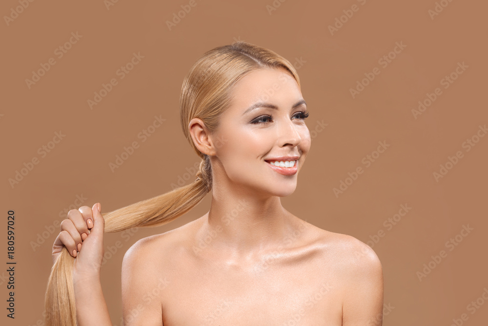 blonde woman with long hair