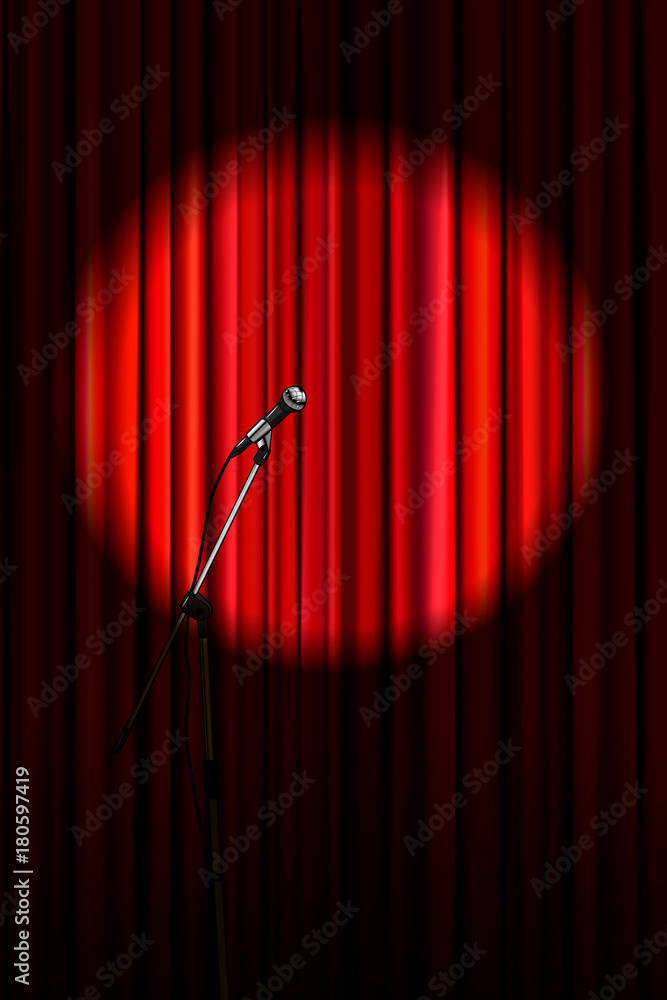Red Curtain Spotlight Infoupdate