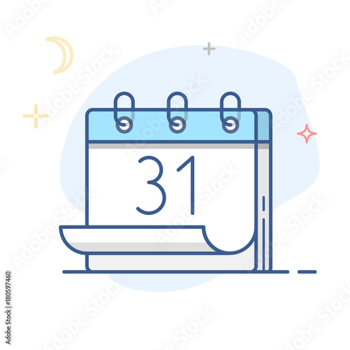 Vector calendar linear icon