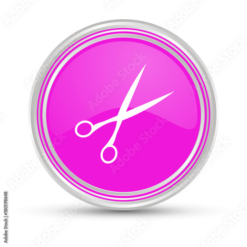 Pinker Button - Schere