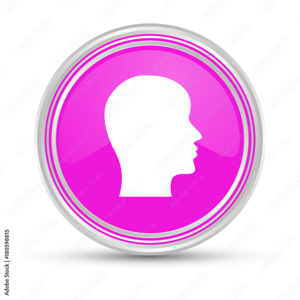 Pinker Button - Kopf im Profil Pinker Button - Kopf im Profil