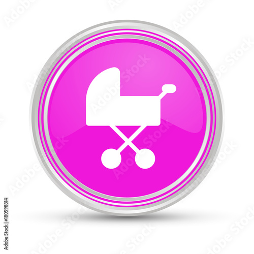Pinker Button - Kinderwagen