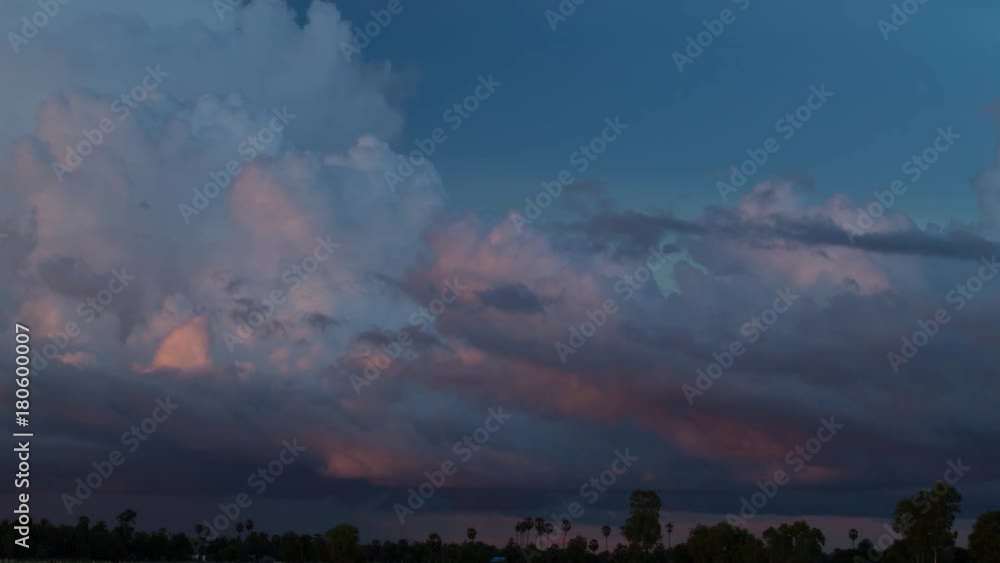 Sunset turning clouds ad dusk with clouds forming Sunset turning clouds ad dusk with clouds forming