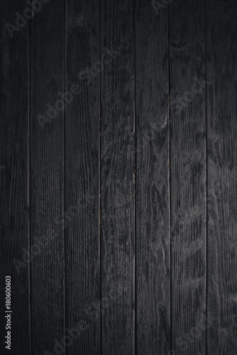 Wooden dark texture background. Top view. Free space.