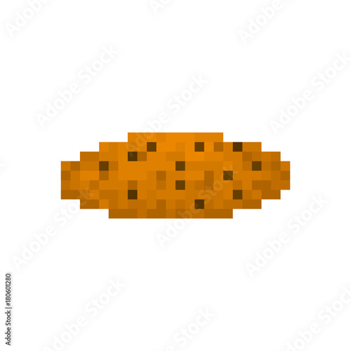 pixel cookies with chocolate for games and web sites