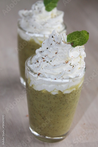 Billede på lærred cappuccino courgette et chèvre