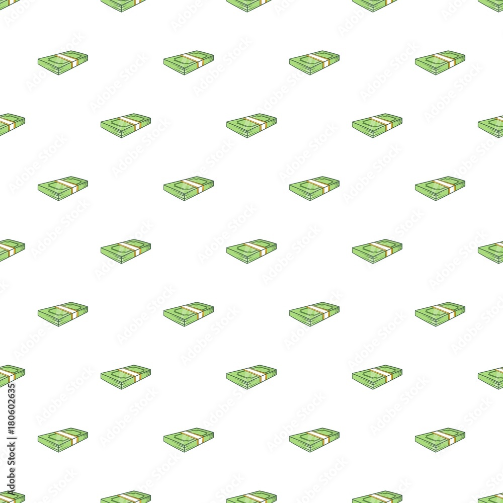 Bundle of money pattern, cartoon style Bundle of money pattern, cartoon style