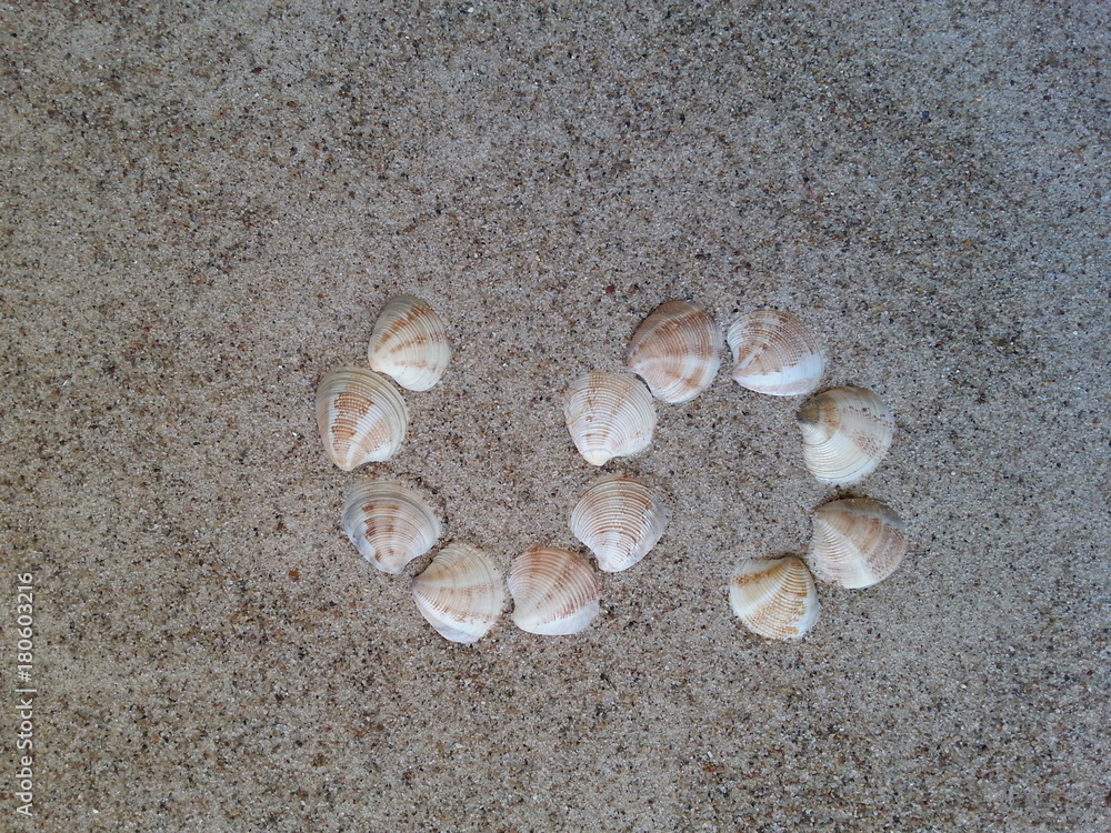 alphabet buchstabe S aus muscheln im strandsand alphabet buchstabe S aus muscheln im strandsand