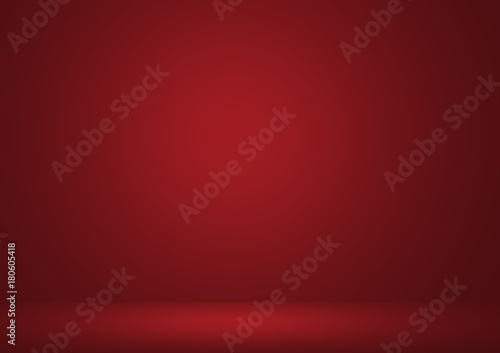 Luxury Red gradient color wall and floor