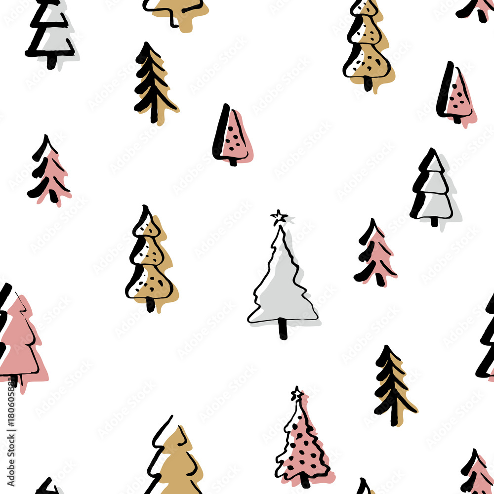 Scandinavian seamless pattern of Christmas Scandinavian seamless pattern of Christmas