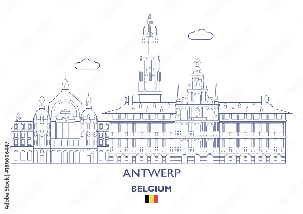 Antwerp City Skyline, Belgium