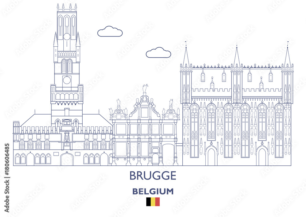 Brugge City Skyline, Belgium