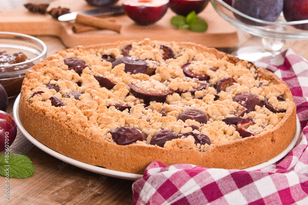 Plum tart. Plum tart.