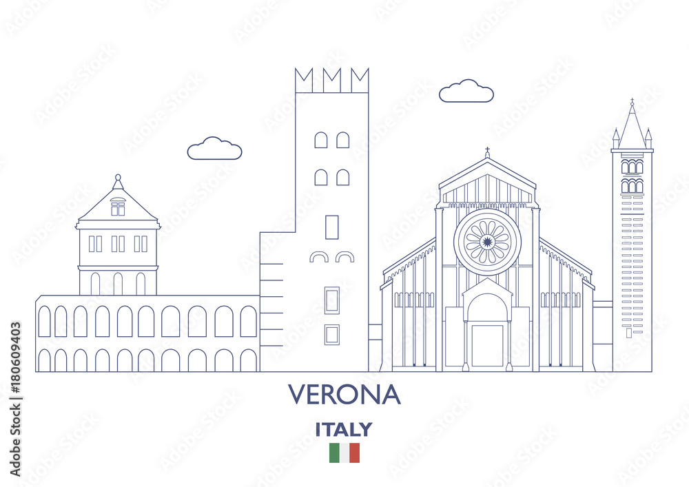 Verona City Skyline, Italy