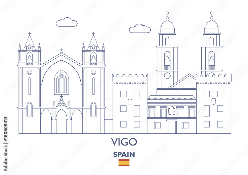 Vigo City Skyline, Spain