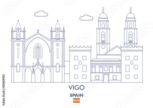 Vigo City Skyline, Spain